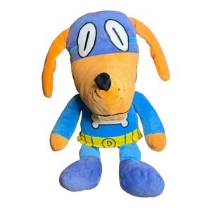 Dog Man Bark Knight Plush Superhero Dog Blue Orange Costume Kids Stuffed Animal